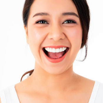 Portrait beautiful Asian woman is smiling, cheerful and strong,